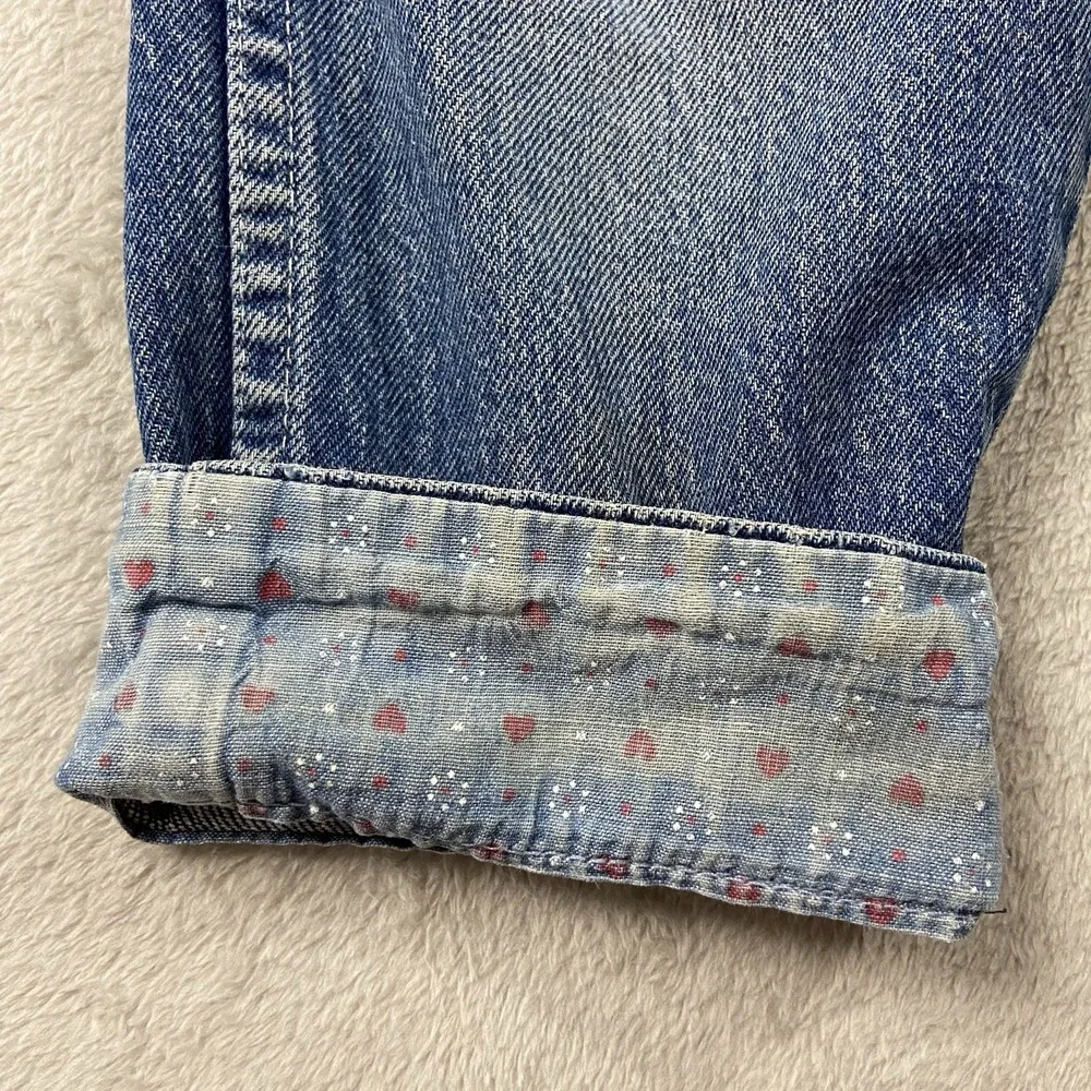 VTG Oshkosh B'gosh Vestbak Blue Denim Overalls Girl's 3T Hearts Farmcore Play